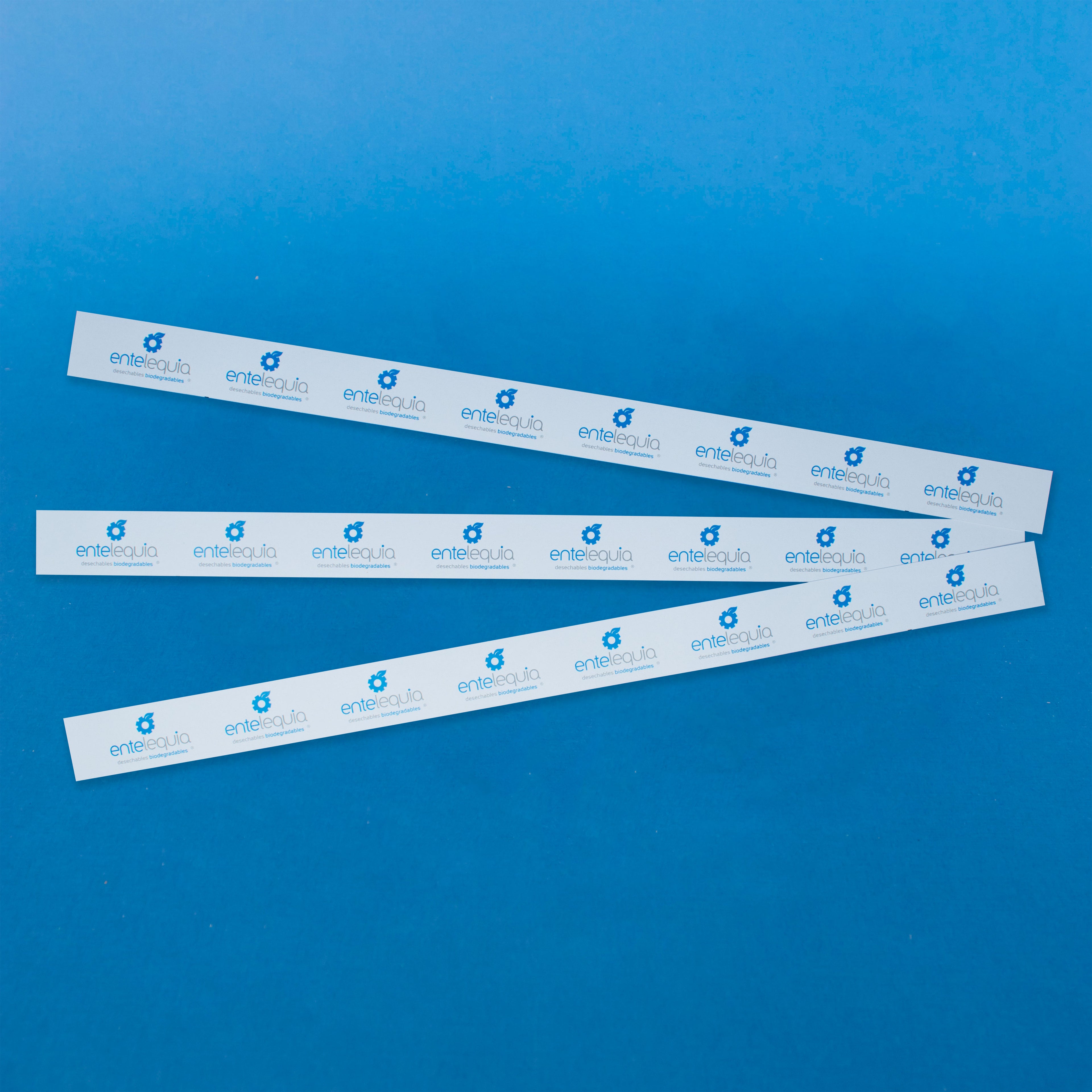 Cintillo Impreso 1 tinta papel 100% reciclado y no clorado - Desechable Biodegradable Entelequia® 100 pzas