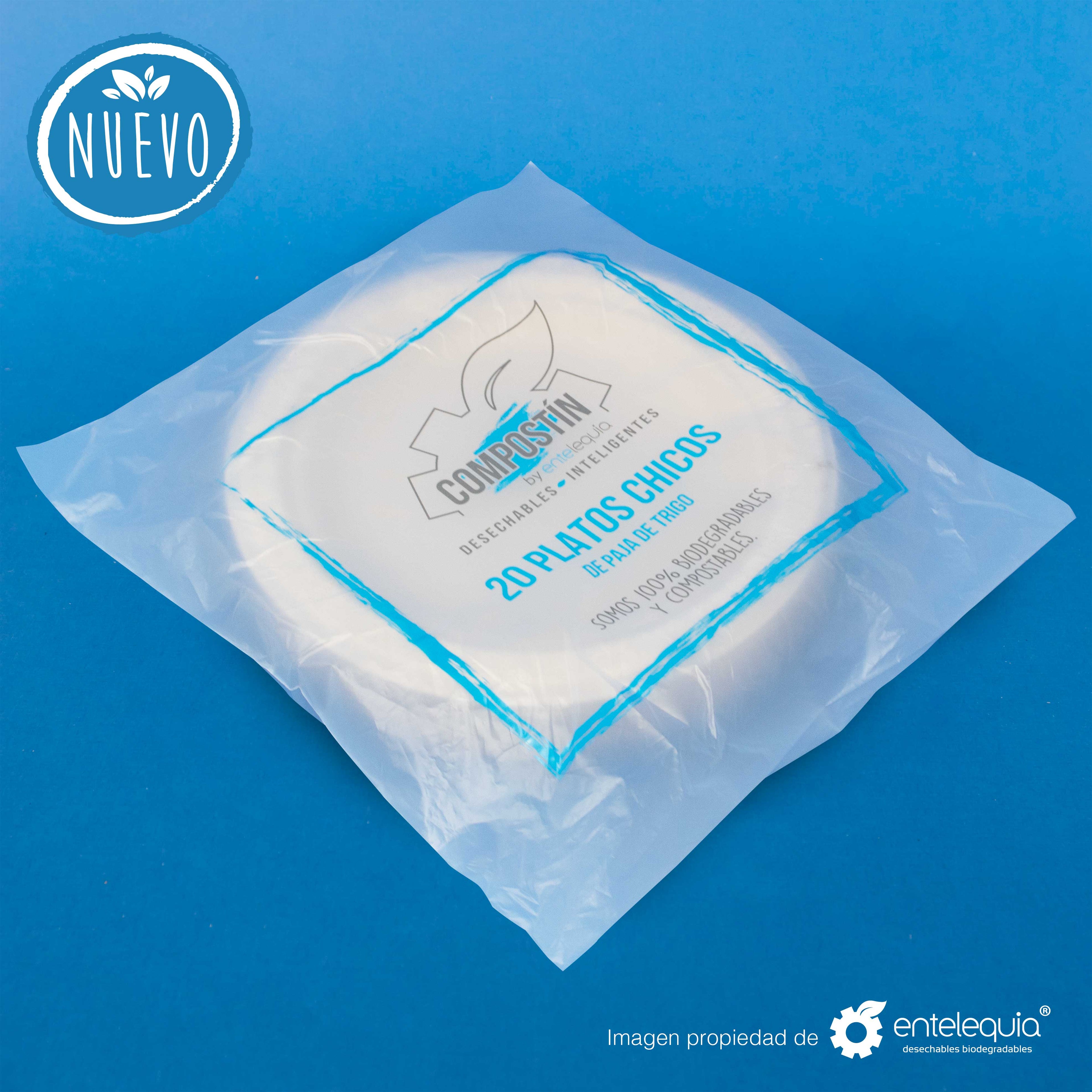Plato de 6" de paja de trigo Compostín tipo Pastelero
