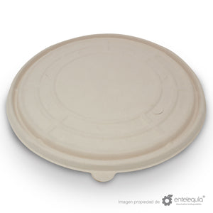 Caja de fibra redonda para pizza 12 ” y 14 " - Desechables Biodegradables Entelequia®