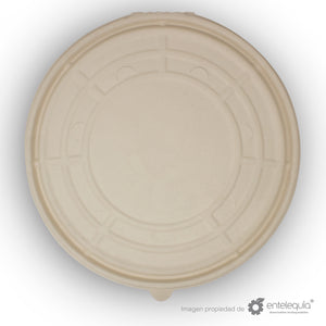 Caja de fibra redonda para pizza 12 ” y 14 " - Desechables Biodegradables Entelequia®