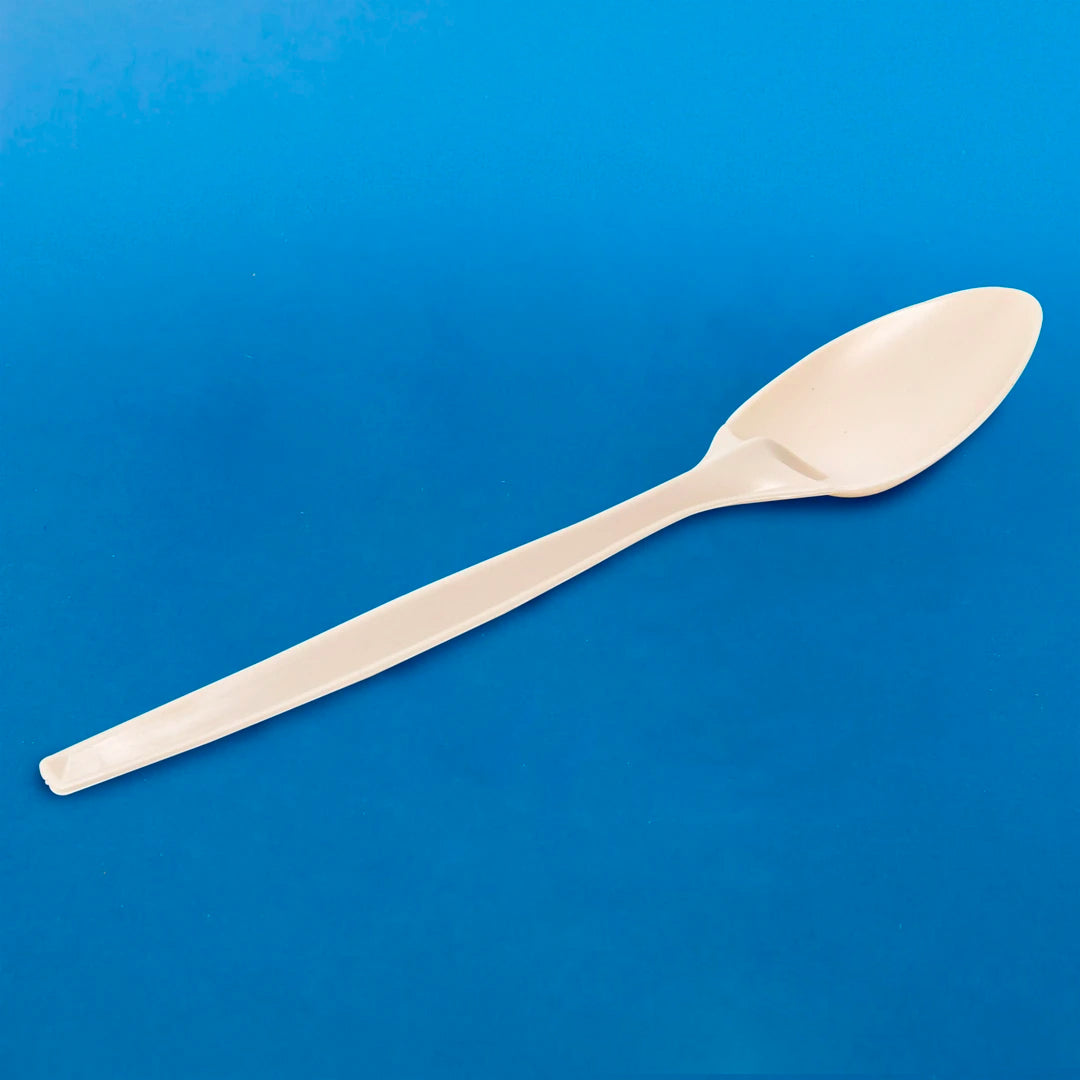 Cuchara para Alimentos 7 " Fécula de Maíz CS7 - Desechables Biodegradables Entelequia® 100/1,000 pzas
