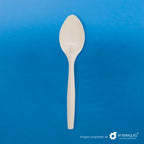 Cuchara para Alimentos 7" Fécula de Maíz CS7 - Desechable Biodegradable Entelequia 100/1000 pzas