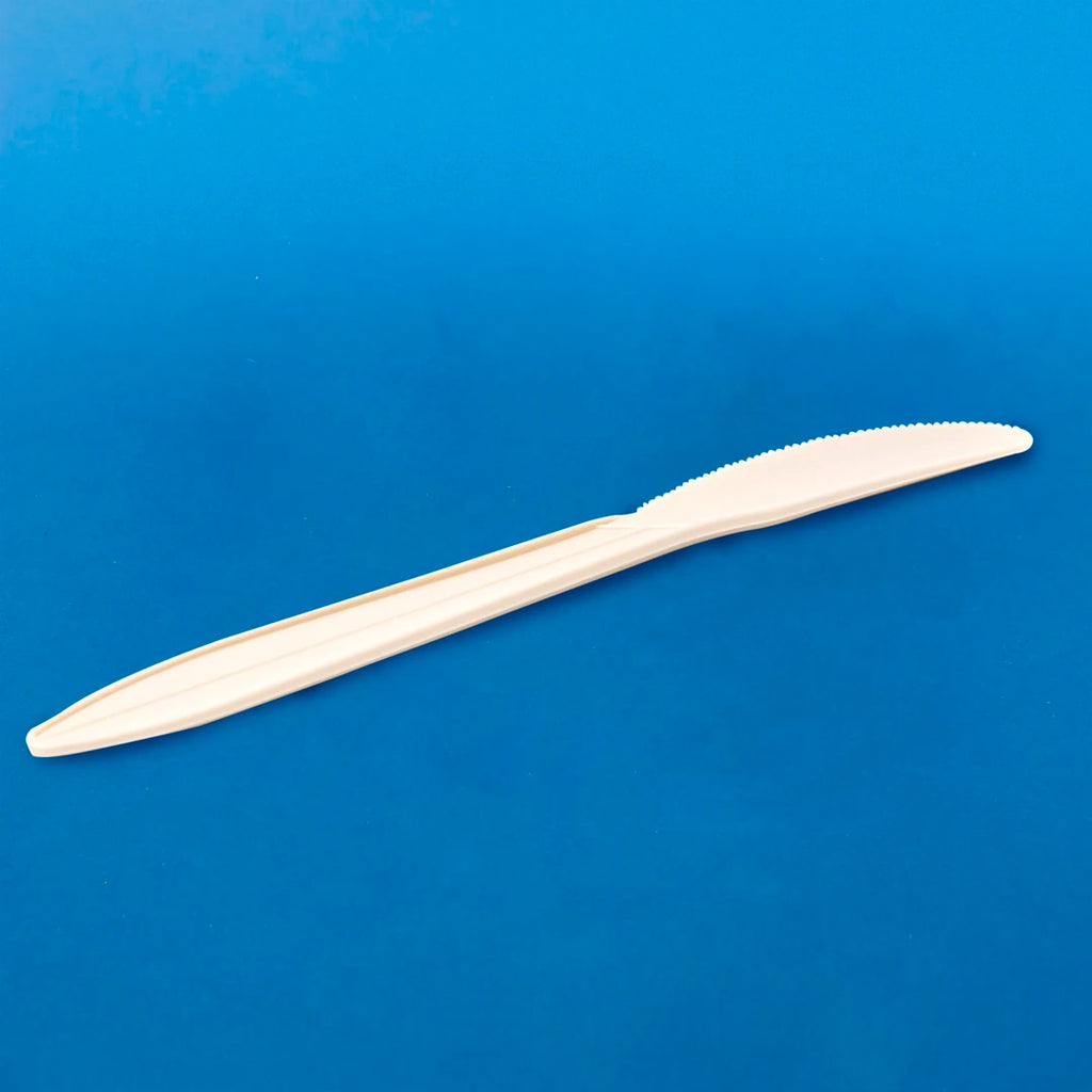 Cuchillo 6 " Fécula de Maíz C6 - Desechables Biodegradables Entelequia® 100/1,000 pzas
