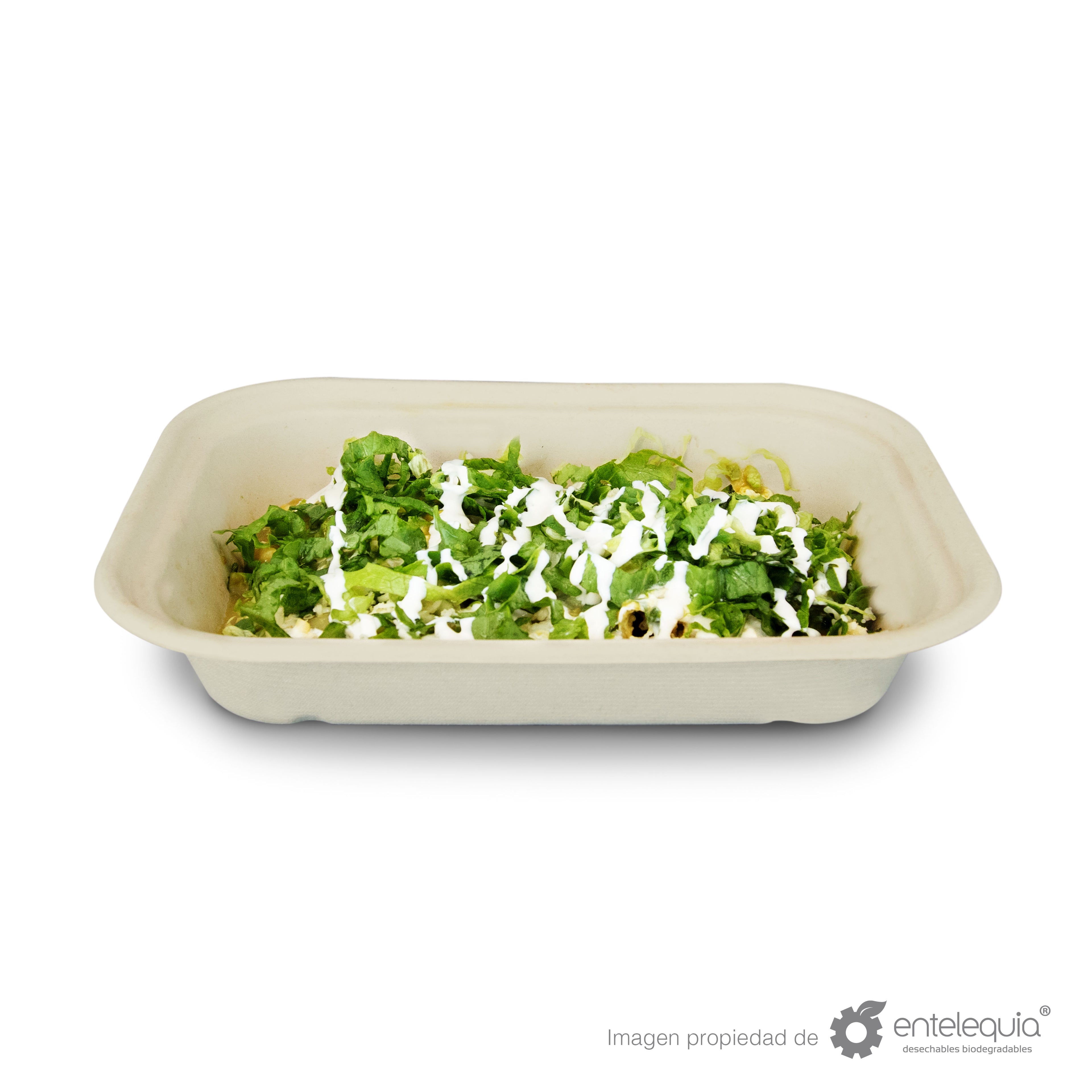 Contenedor Paja de Trigo Para Alimentos Grande Liso EP10X8L - Desechables Biodegradable Entelequia