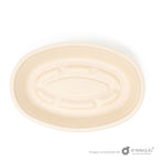 Contenedor Paja de Trigo Para Alimentos Ovalado 24oz - Desechables Biodegradable Entelequia