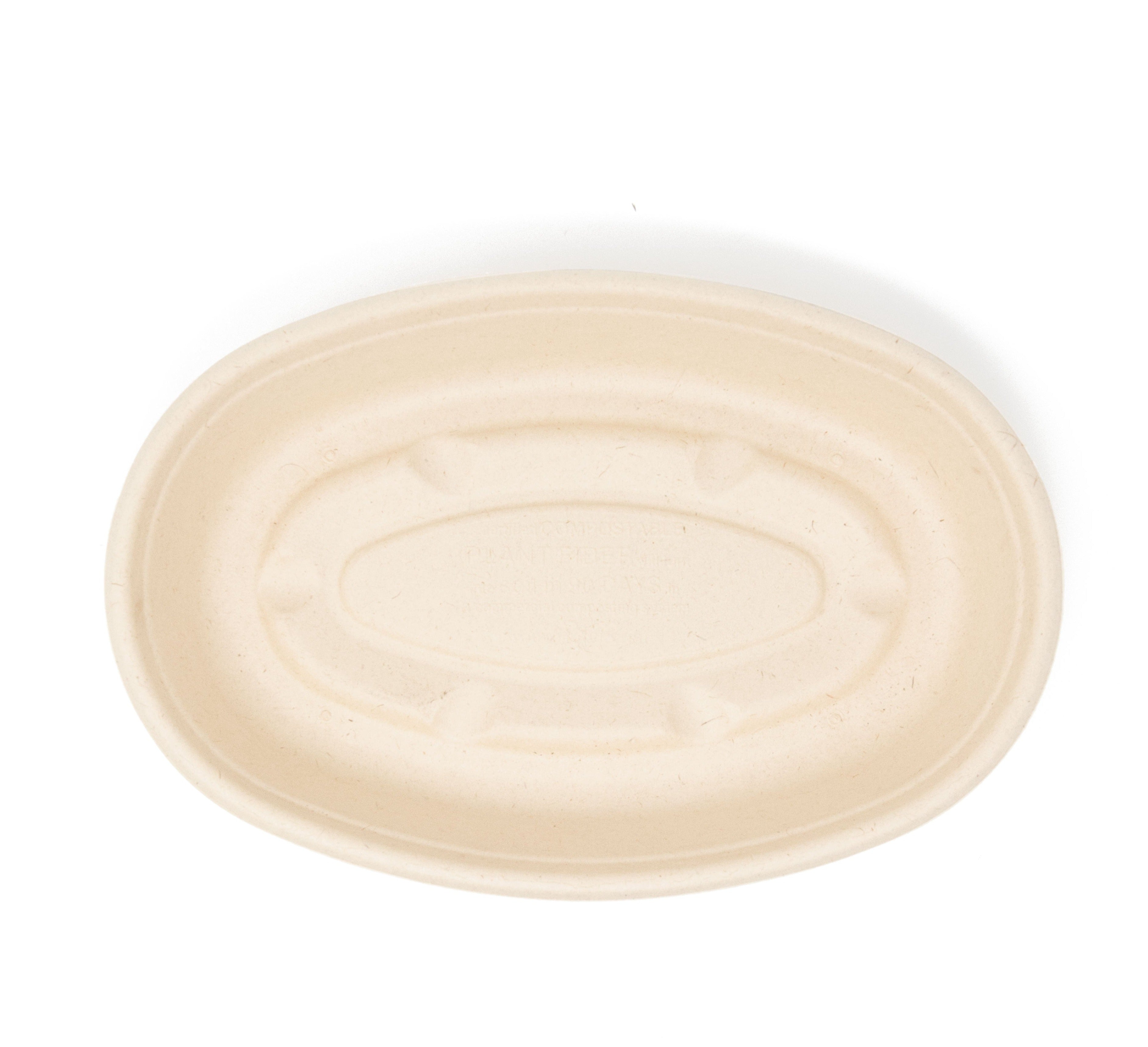 Contenedor Paja de Trigo para Alimentos Ovalado 32oz - Desechables Biodegradable Entelequia