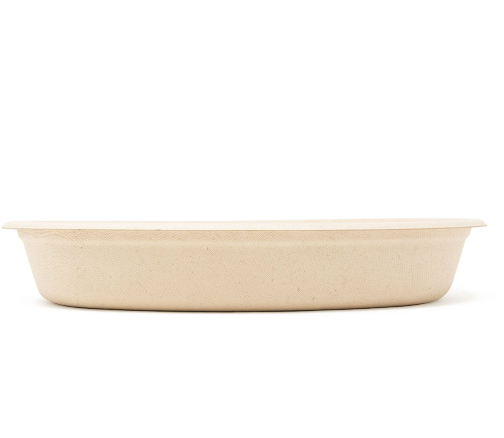Contenedor Paja de Trigo para Alimentos Ovalado 32oz - Desechables Biodegradable Entelequia