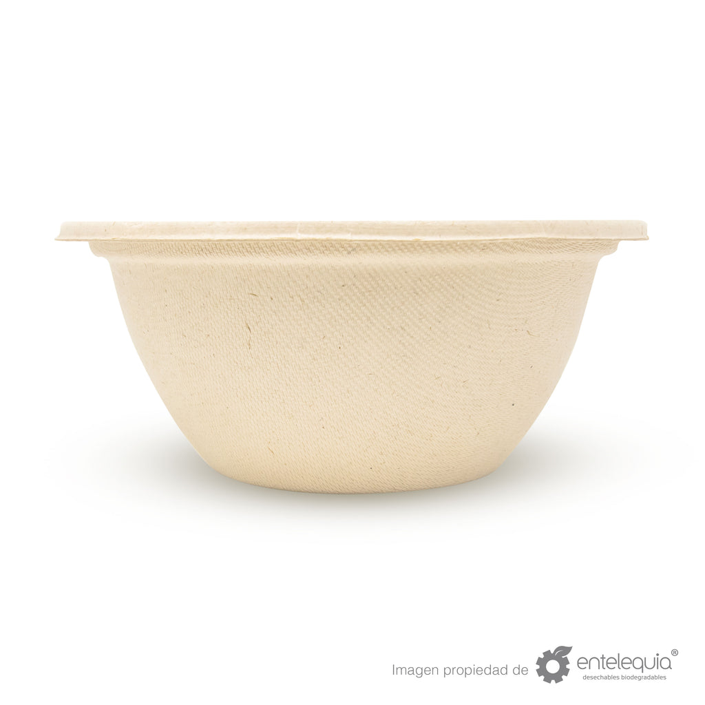 Tazón Paja de Trigo 32oz TP32 - Desechable Biodegradable Entelequia