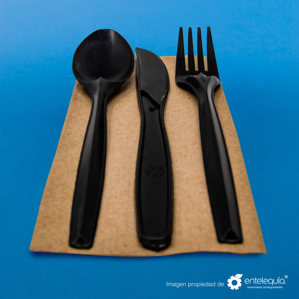Tenedor biodegradable de 7" de fécula de maíz