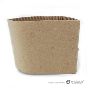 Fajilla Genérica de cartón para Vaso de Café - Desechable Biodegradable Entelequia