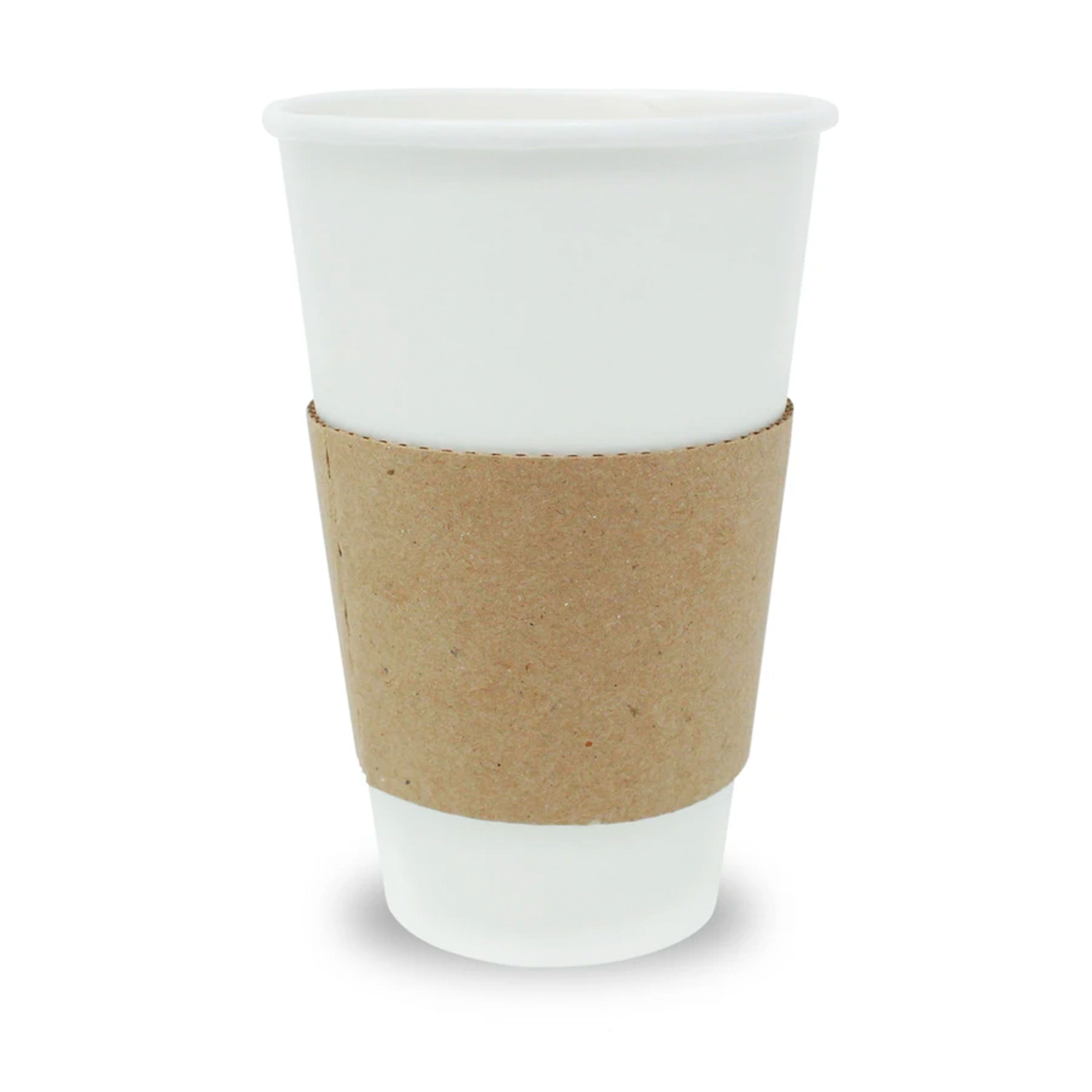 Fajilla Genérica de cartón para Vaso de Café - Desechables Biodegradables Entelequia® 1,000 pzas