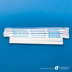 Popote de papel Blanco estuchado en papel PP