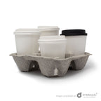 Porta Vasos de Fibra reciclada PV - Desechable Biodegradable Entelequia®