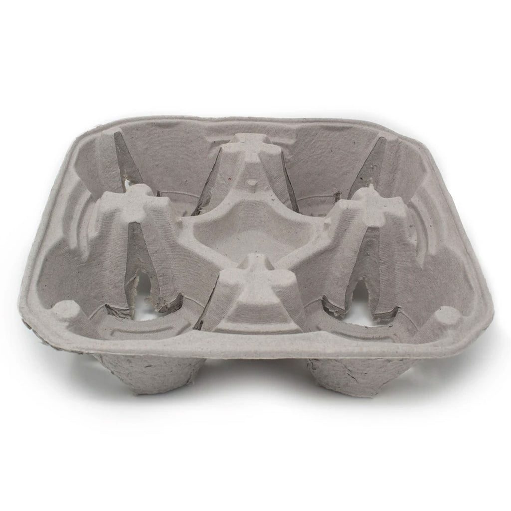 Porta Vasos de Fibra reciclada PV - Desechables Biodegradables Entelequia® 300 pzas