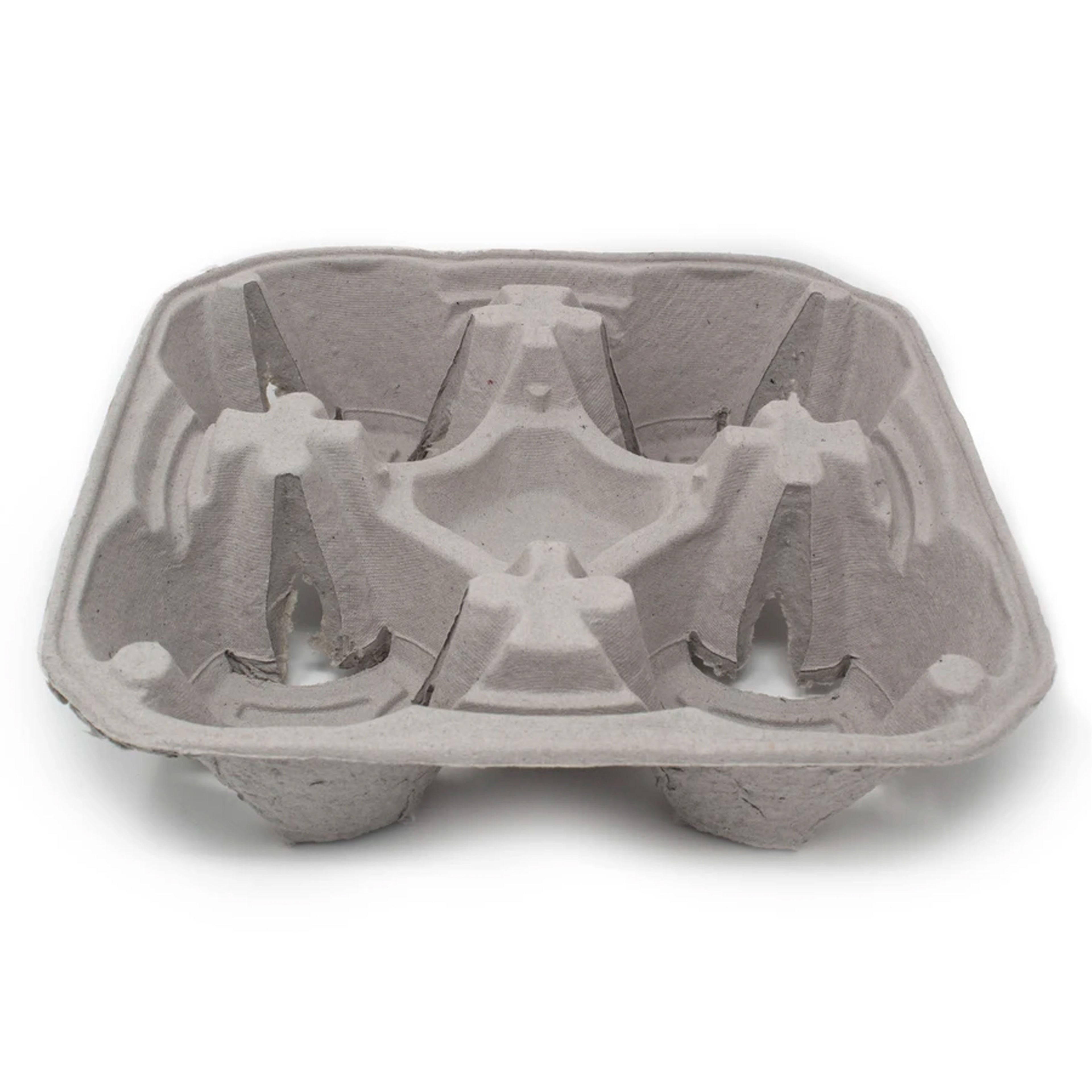 Porta Vasos de Fibra reciclada PV - Desechables Biodegradables Entelequia® 300 pzas