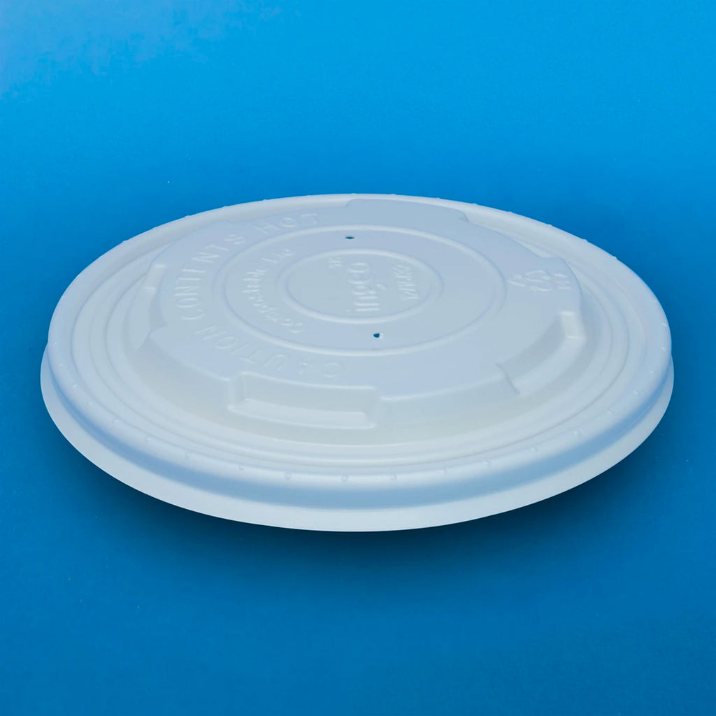 Tapa contenedor de PLA 12-32oz TCPLA12-32 - Desechable Biodegradable Entelequia
