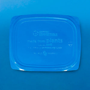 Tapa PLA Deli Rectangular 8 oz -16 oz TDREC - Desechables Biodegradables Entelequia®