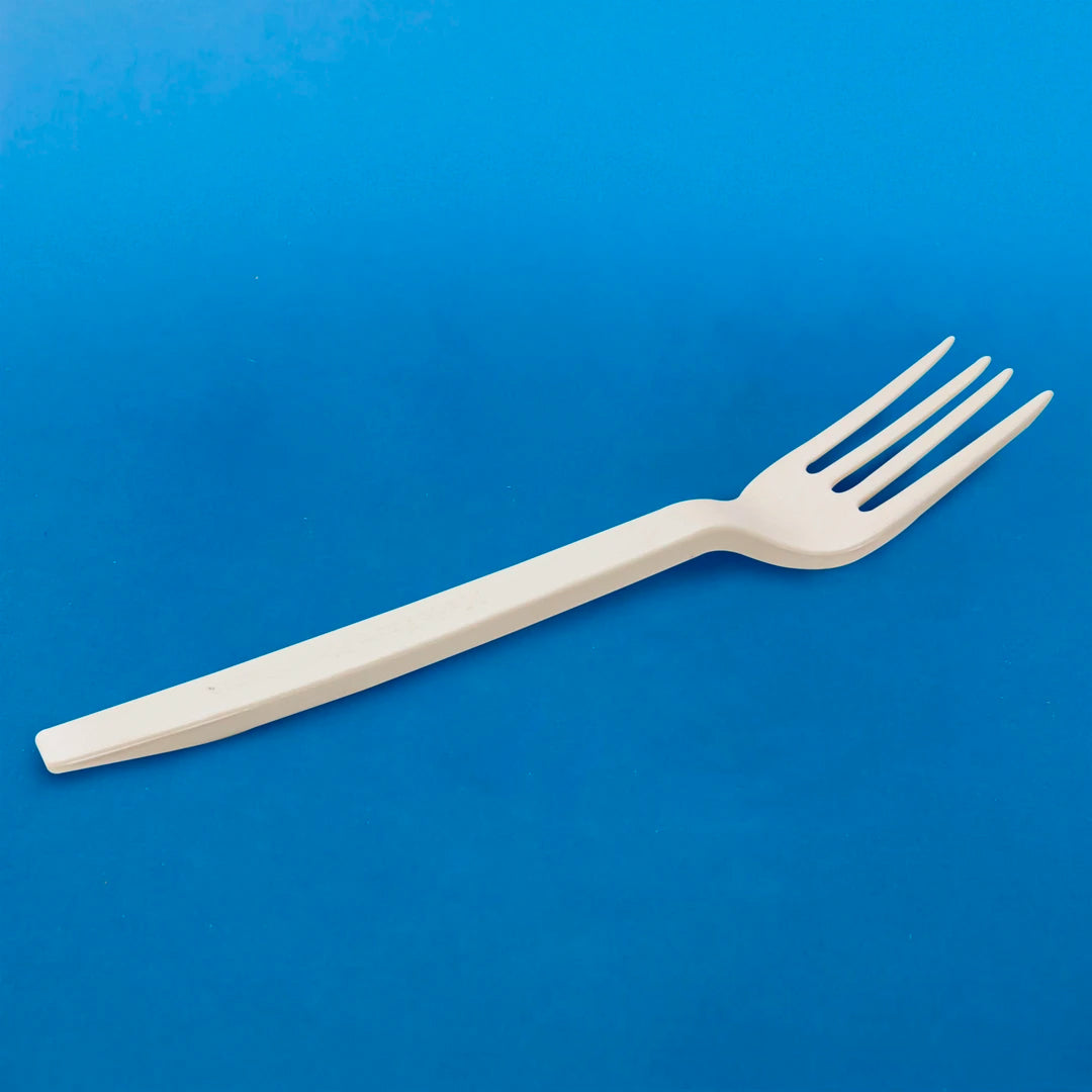 Tenedor biodegradable de 7" de fécula de maíz