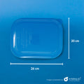 Tapa PLA Contenedor Rectangular Grande Liso TP10X8L - Desechable Biodegradable Entelequia 400 pzas
