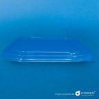 Tapa PLA Contenedor Rectangular Grande Liso TP10X8L - Desechable Biodegradable Entelequia 400 pzas