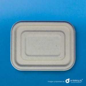 Tapa envase de paja (6.5x5.1.5cm) TP6X5 - Desechable Biodegradable Entelequia 600 pzas