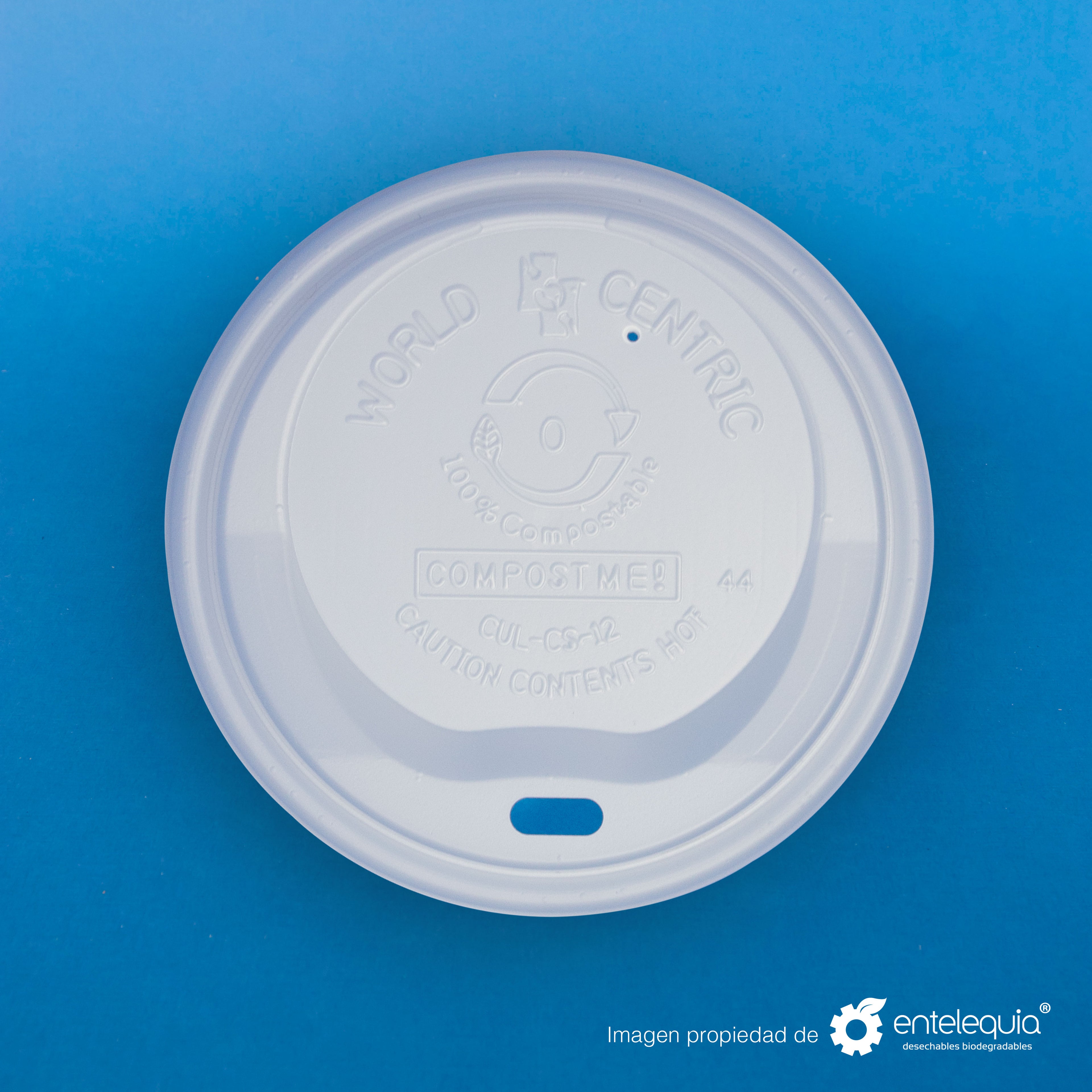 Tapa Vaso bebida caliente TVC PLA 10-20oz - 50/1,000 pzas
