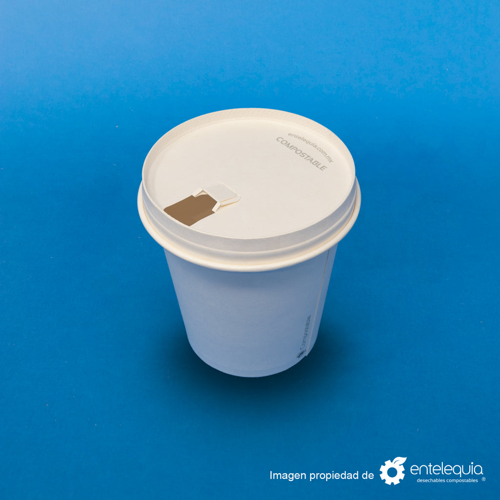 Tapa de papel para vaso bebida caliente de 8 onzas