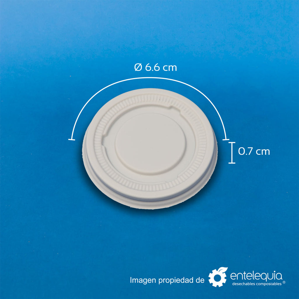 Tapa de fécula de maíz para vaso soufflé de 2 onzas