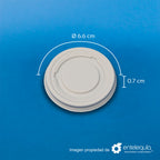 Tapa de fécula de maíz para vaso soufflé de 2 onzas