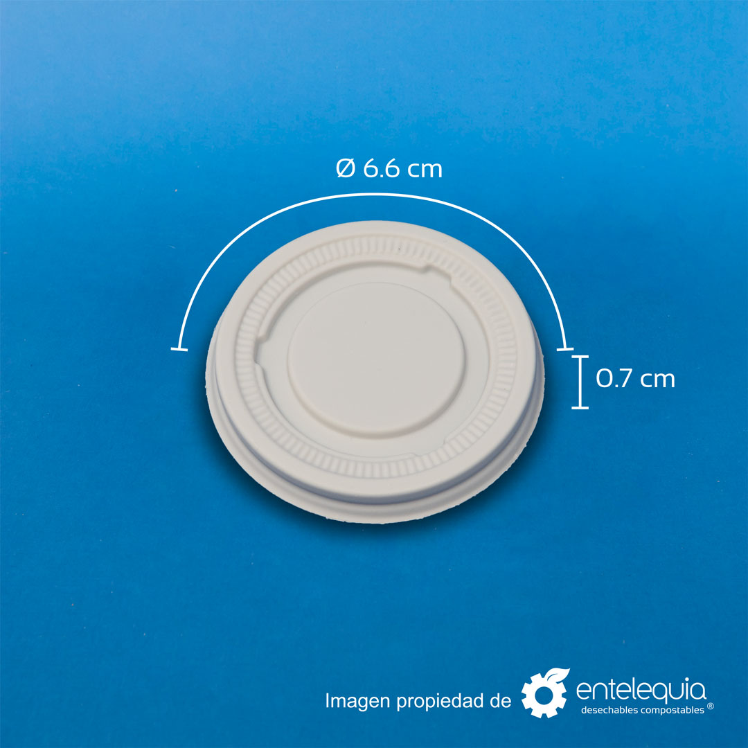 Tapa de fécula de maíz para vaso soufflé de 2 onzas