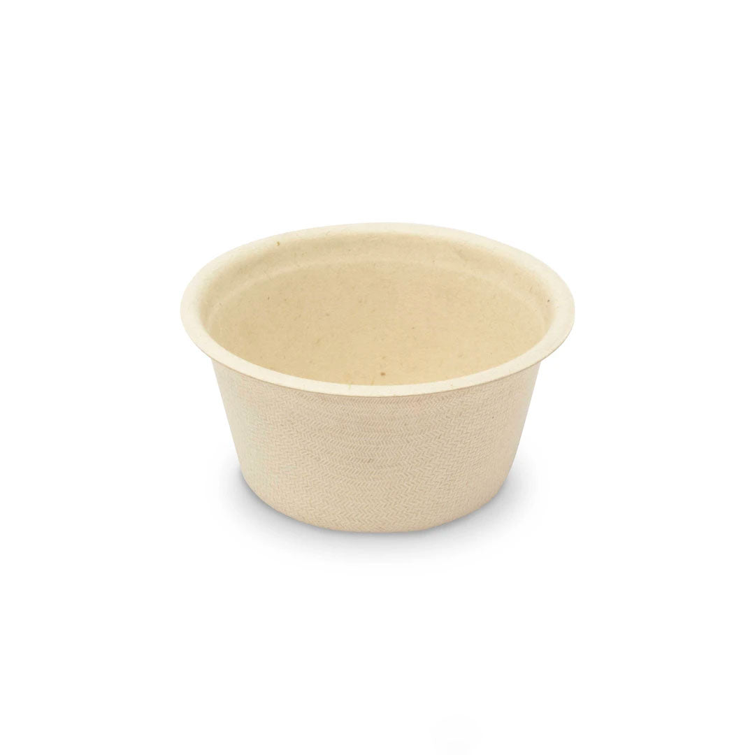 Tazón soufflé de paja de trigo TP 2 oz- Desechables Biodegradables Entelequia®