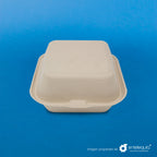 Almeja Hamburguesera Paja de Trigo 6x6 " - Desechables Biodegradables Entelequia® 50/500 pzas