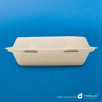 Almeja Cuadrada Lisa Paja de Trigo AL8 - Desechable Biodegradable Entelequia 50/200 pzas
