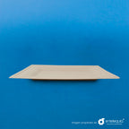 Plato cuadrado Paja de Trigo 8" PC8 - Desechable Biodegradable Entelequia 500 pzas