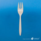 Tenedor 6" Fécula de Maíz T6 - Desechable Biodegradable Entelequia 100/1000 pzas