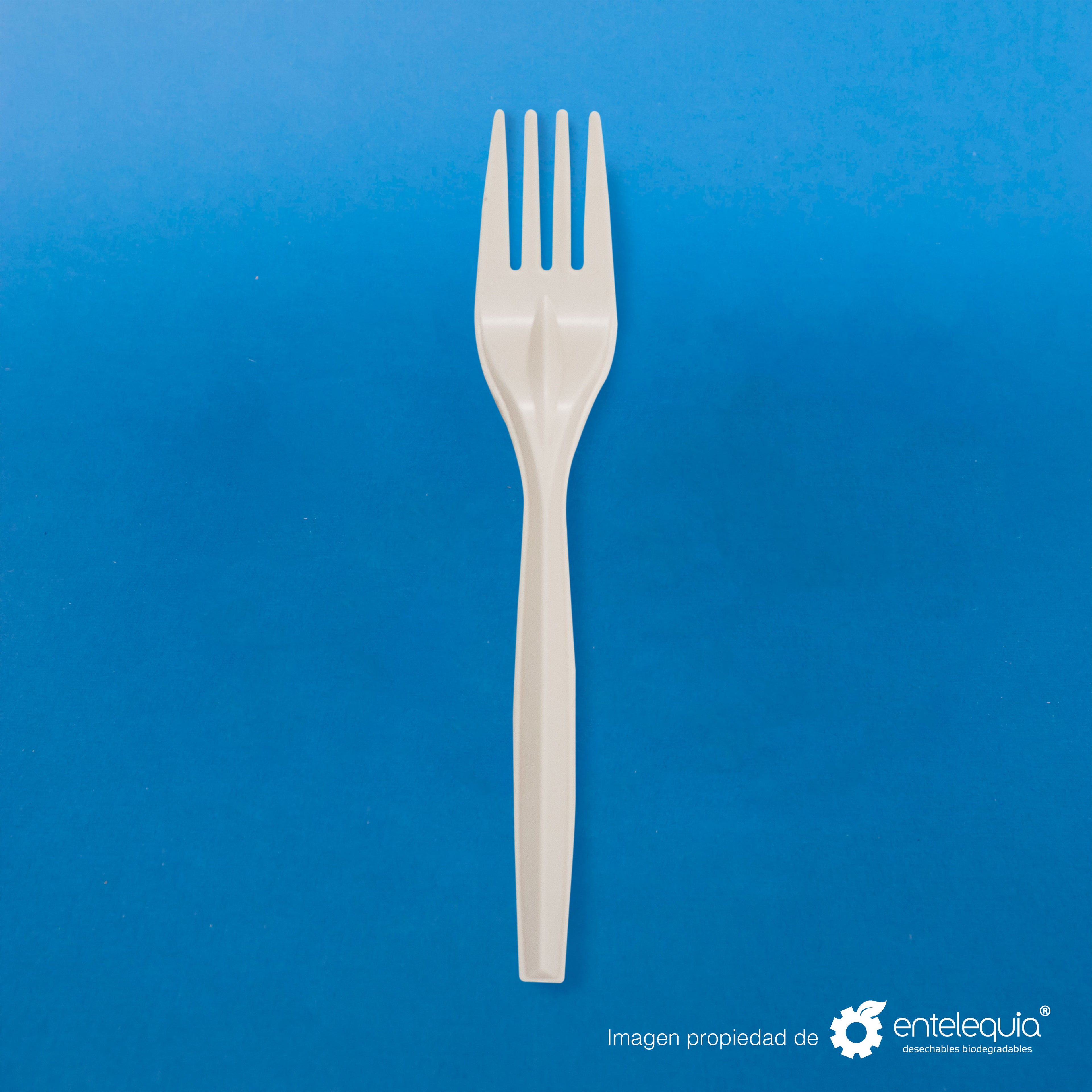 Tenedor biodegradable de 7" de fécula de maíz